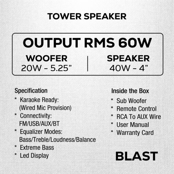 IVEE BLAST SPEAKER TOWER