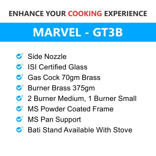 IVEE MARVEL - GT 3 Burner LPG STOVE