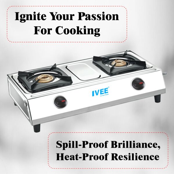 IVEE PEARL - SS 2 Burner GAS STOVE